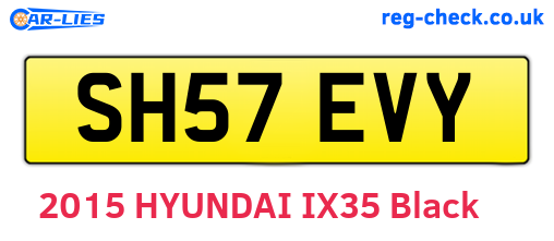 SH57EVY are the vehicle registration plates.