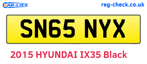 SN65NYX are the vehicle registration plates.