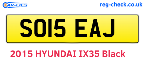 SO15EAJ are the vehicle registration plates.