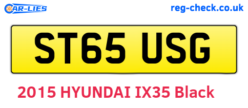 ST65USG are the vehicle registration plates.
