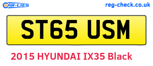 ST65USM are the vehicle registration plates.