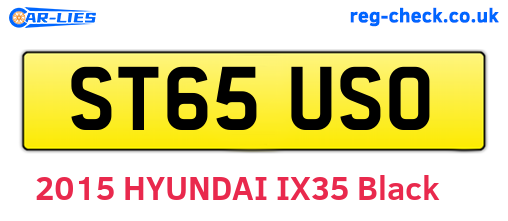 ST65USO are the vehicle registration plates.