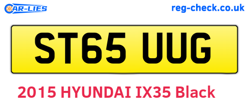 ST65UUG are the vehicle registration plates.