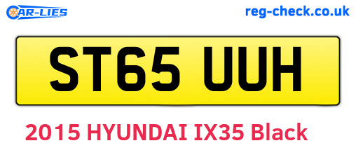 ST65UUH are the vehicle registration plates.