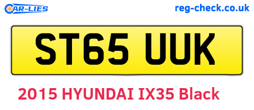 ST65UUK are the vehicle registration plates.