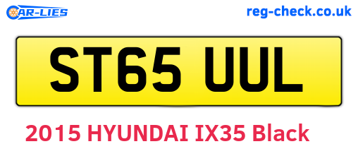 ST65UUL are the vehicle registration plates.