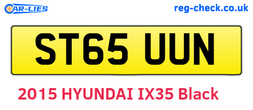ST65UUN are the vehicle registration plates.