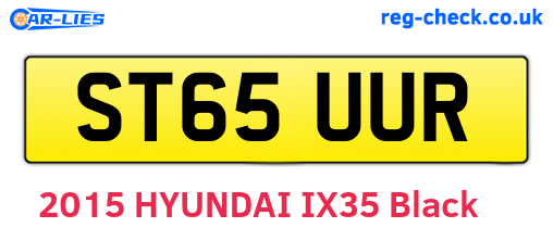 ST65UUR are the vehicle registration plates.