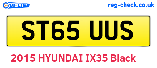 ST65UUS are the vehicle registration plates.