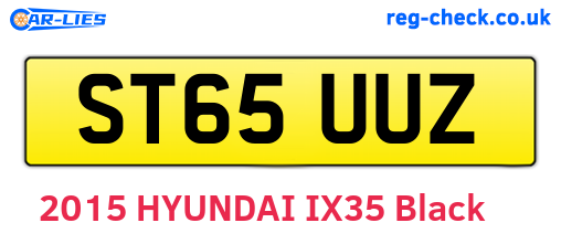ST65UUZ are the vehicle registration plates.