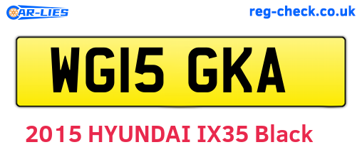 WG15GKA are the vehicle registration plates.