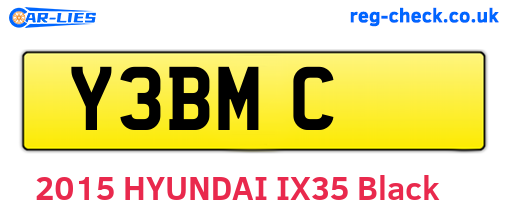 Y3BMC are the vehicle registration plates.