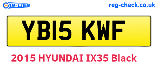 YB15KWF are the vehicle registration plates.