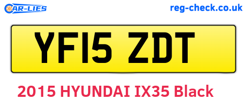 YF15ZDT are the vehicle registration plates.