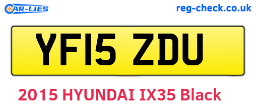 YF15ZDU are the vehicle registration plates.