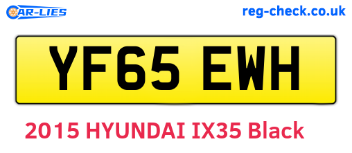 YF65EWH are the vehicle registration plates.