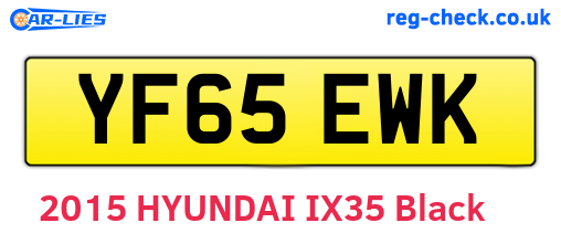 YF65EWK are the vehicle registration plates.