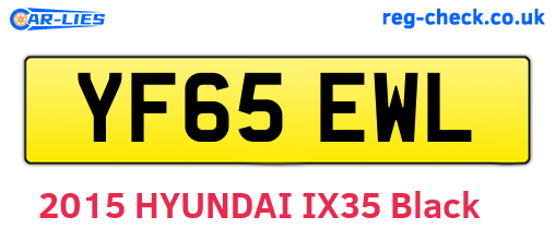 YF65EWL are the vehicle registration plates.
