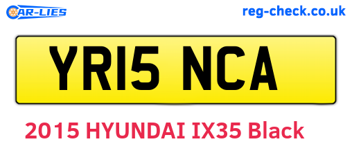 YR15NCA are the vehicle registration plates.