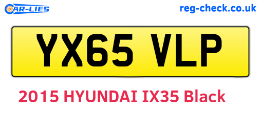 YX65VLP are the vehicle registration plates.
