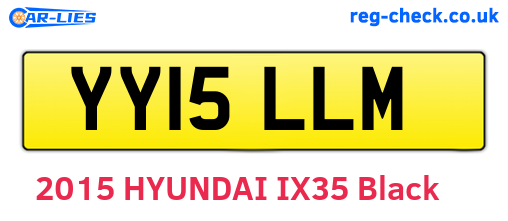 YY15LLM are the vehicle registration plates.