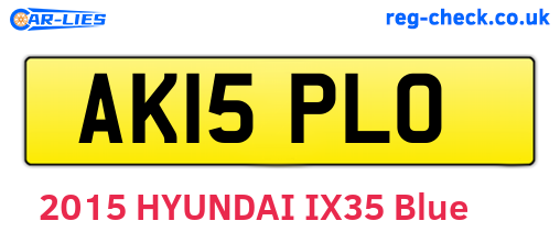 AK15PLO are the vehicle registration plates.