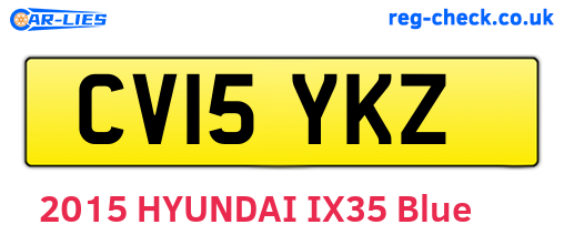 CV15YKZ are the vehicle registration plates.
