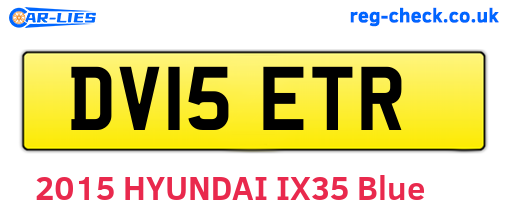 DV15ETR are the vehicle registration plates.