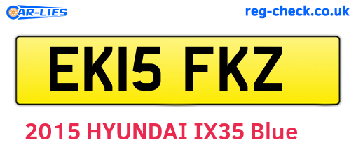EK15FKZ are the vehicle registration plates.
