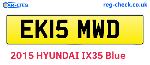 EK15MWD are the vehicle registration plates.