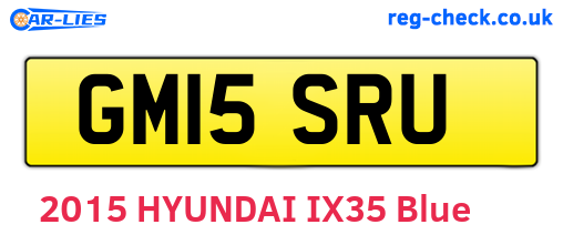 GM15SRU are the vehicle registration plates.