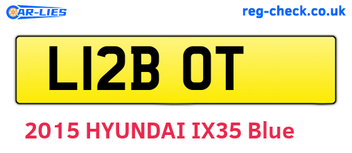 L12BOT are the vehicle registration plates.