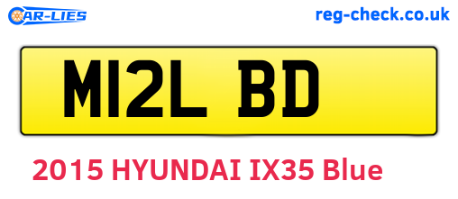 M12LBD are the vehicle registration plates.