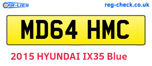 MD64HMC are the vehicle registration plates.