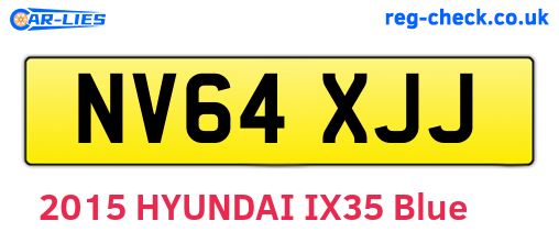 NV64XJJ are the vehicle registration plates.
