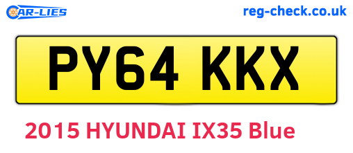 PY64KKX are the vehicle registration plates.