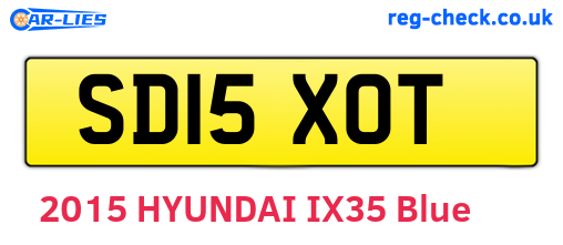 SD15XOT are the vehicle registration plates.