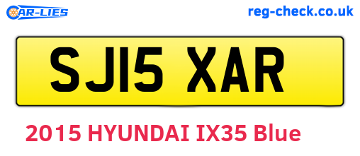 SJ15XAR are the vehicle registration plates.