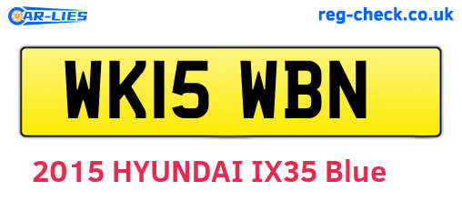 WK15WBN are the vehicle registration plates.