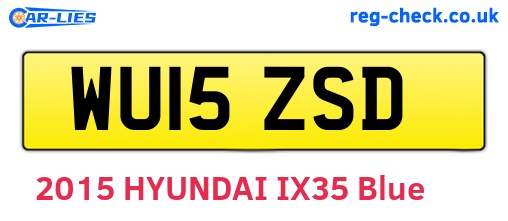 WU15ZSD are the vehicle registration plates.