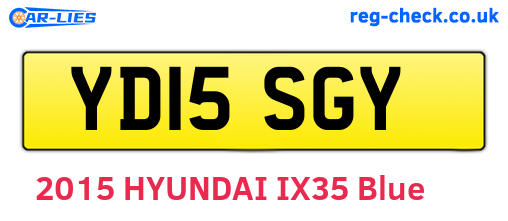YD15SGY are the vehicle registration plates.