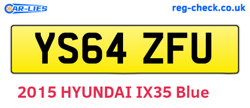 YS64ZFU are the vehicle registration plates.