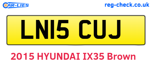 LN15CUJ are the vehicle registration plates.