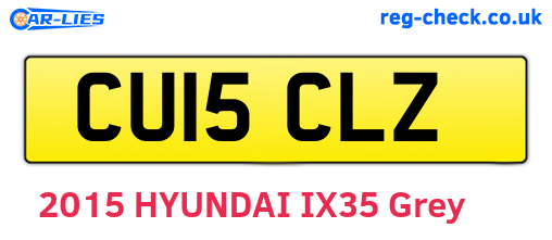 CU15CLZ are the vehicle registration plates.