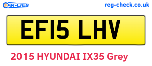 EF15LHV are the vehicle registration plates.