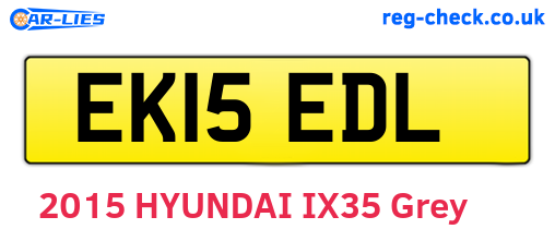 EK15EDL are the vehicle registration plates.