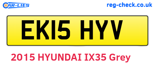 EK15HYV are the vehicle registration plates.