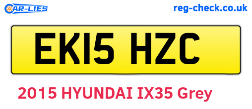 EK15HZC are the vehicle registration plates.