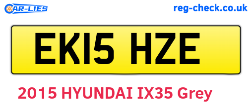 EK15HZE are the vehicle registration plates.