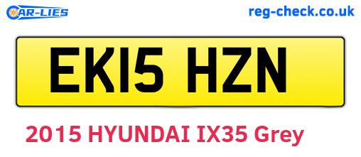 EK15HZN are the vehicle registration plates.